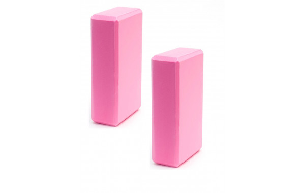 Набор йога блоков полумягких 2 штуки 22,3х15х7,6см Sportex из вспененного ЭВА (E40573) BE300-3 розовый 600_380