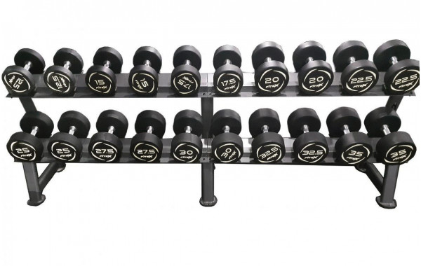 Комплект PVC гантелей 12,5-35кг (10пар) со стойкой V-Sport FTX-315.1 600_380