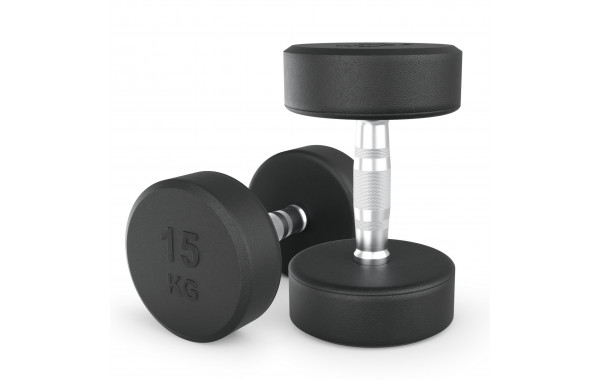 Гантель круглая обрезиненная 15 кг UnixFit PRO DBRND15PBKx2 2 шт 600_380