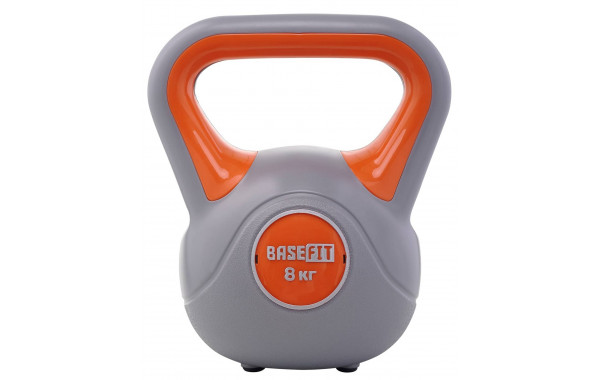 Гиря пластиковая 8 кг BaseFit DB-503 серый-оранжевый 600_380