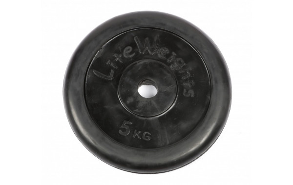 Диск обрезиненный Lite Weights 2475LW 26мм 5кг, черный 600_380