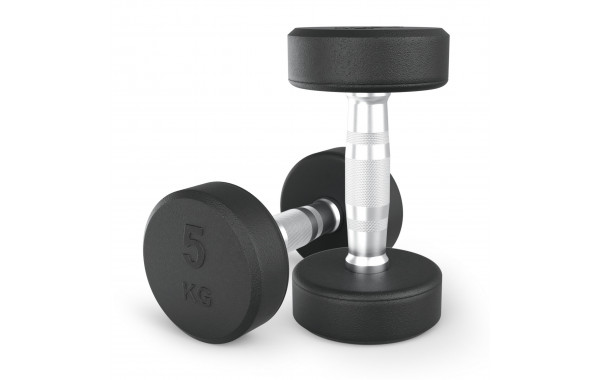 Гантель круглая обрезиненная 5 кг UnixFit PRO DBRND5PBKx2 2 шт 600_380