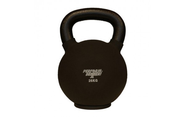 Обрезиненная гиря 26 кг Perform Better Neoprene Kettlebell 8943 черный 600_380