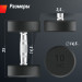 Гантель круглая обрезиненная 10 кг UnixFit PRO DBRND10PBKx2 2 шт 75_75
