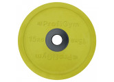 Диск Profigym олимпийский (51мм) обрезиненный 15 кг, желтый ДОЦ-15/51