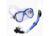 Набор для плавания взрослый Sportex маска+трубка (Силикон) E39239 синий