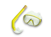 Набор для плавания взрослый Sportex маска+трубка (ПВХ) E41229 желтый
