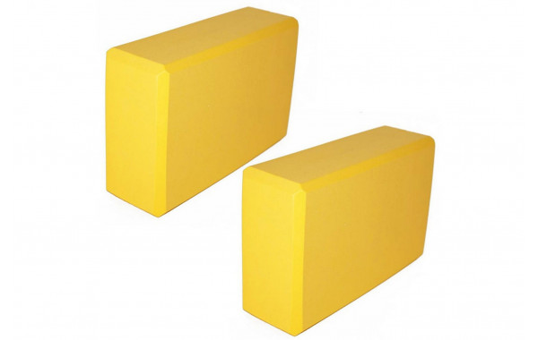 Набор йога блоков Sportex полумягких 2 штуки 22,3х15х7,6см, ЭВА (E42685) BE300-8 желтый 600_380