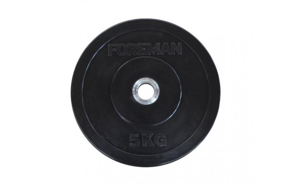 Диск бампированный обрезиненный Foreman D50 мм 15 кг FM/BM-15 черный 600_380