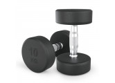 Гантель круглая обрезиненная 10 кг UnixFit PRO DBRND10PBKx2 2 шт