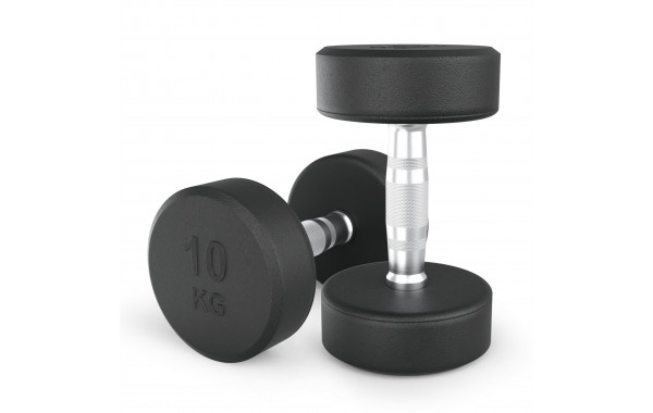 Гантель круглая обрезиненная 10 кг UnixFit PRO DBRND10PBKx2 2 шт 600_380