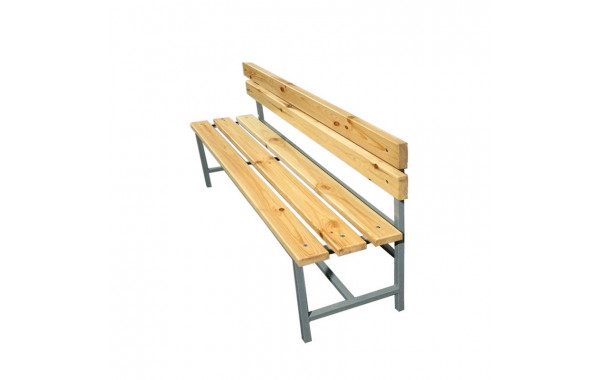 Скамейка для раздевалки со спинкой 150 см сиденье из дерева Dinamika ZSO-002185 600_380