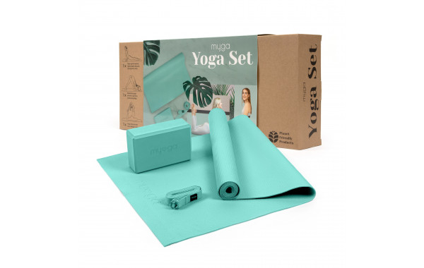Набор для йоги Myga Yoga Starter Set RY889 бирюзовый 600_380