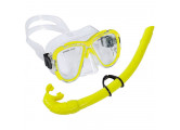 Набор для плавания взрослый Sportex маска+трубка (ПВХ) E39231 желтый