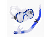 Набор для плавания взрослый Sportex маска+трубка (ПВХ) E39228 синий