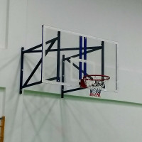 Щит баскетбольный поликарбонат 10мм, игровой с основанием 180x105см Ellada М195