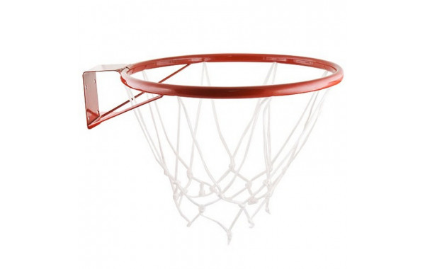 Кольцо баскетбольное № 5, диаметр 380 мм, труба 18 мм, с сеткой и кронштейном, красное 600_380