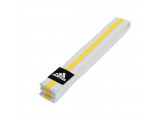 Пояс для единоборств Adidas Striped Belt adiTB02 бело-желтый