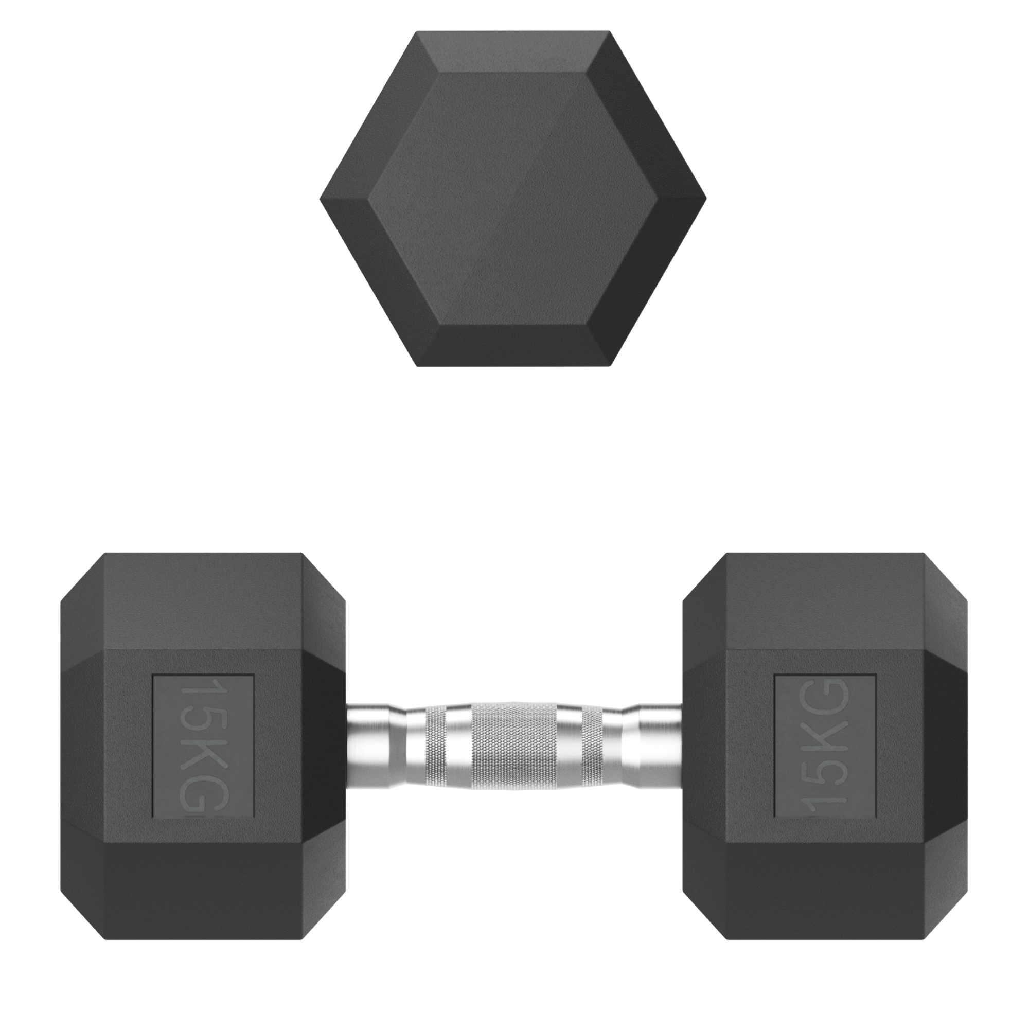 Гантель гексагональная обрезиненная 15 кг UnixFit DBHEX15x2 2 шт 2000_2000