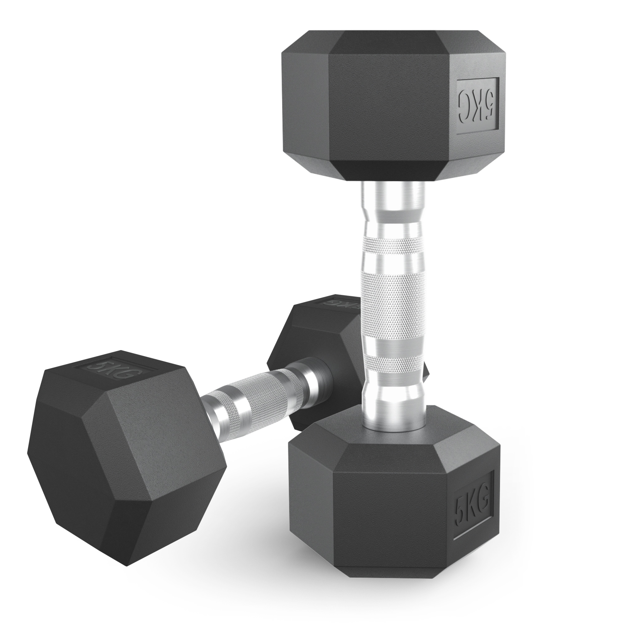 Гантель гексагональная обрезиненная 5 кг UnixFit DBHEX5x2 2 шт 2000_2000