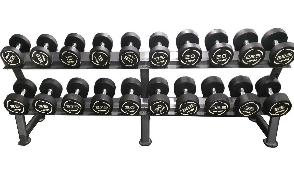 Комплект PVC гантелей 12,5-35кг (10пар) со стойкой V-Sport FTX-315.1 1200_766