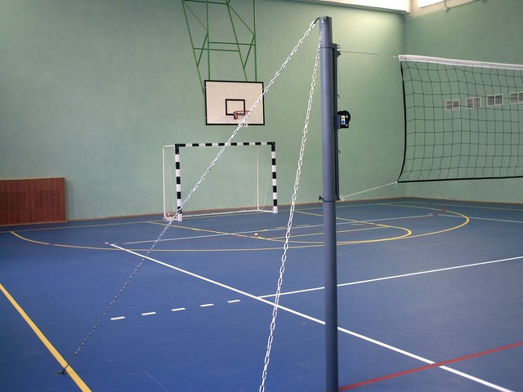 Стойки волейбольные на растяжках с механическим натяжениям сетки (пара) Atlet IMP-A26 1067_800