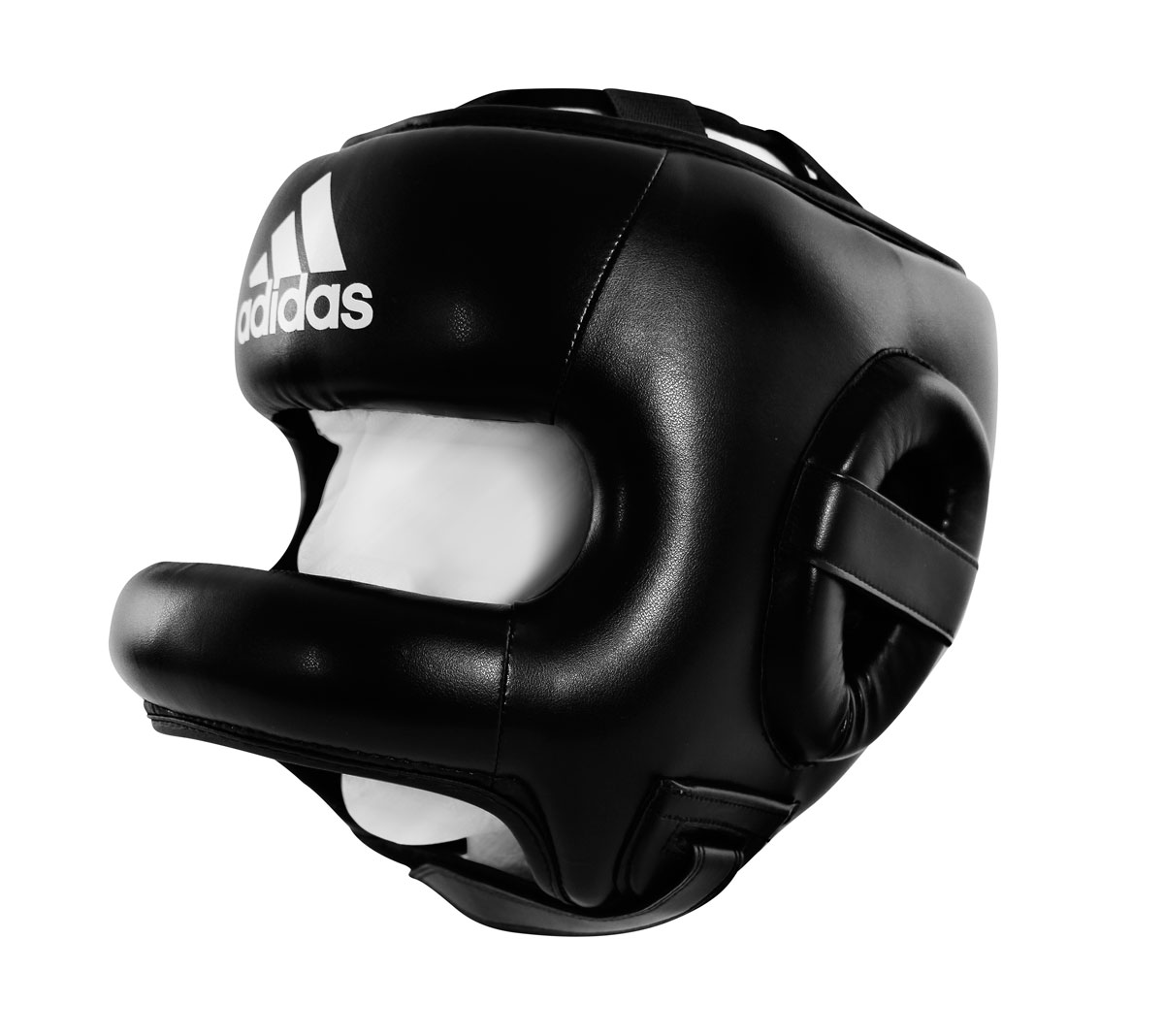 Шлем боксерский с бампером Adidas Pro Full Protection Boxing Headgear adiBHGF01 черный 1200_1068