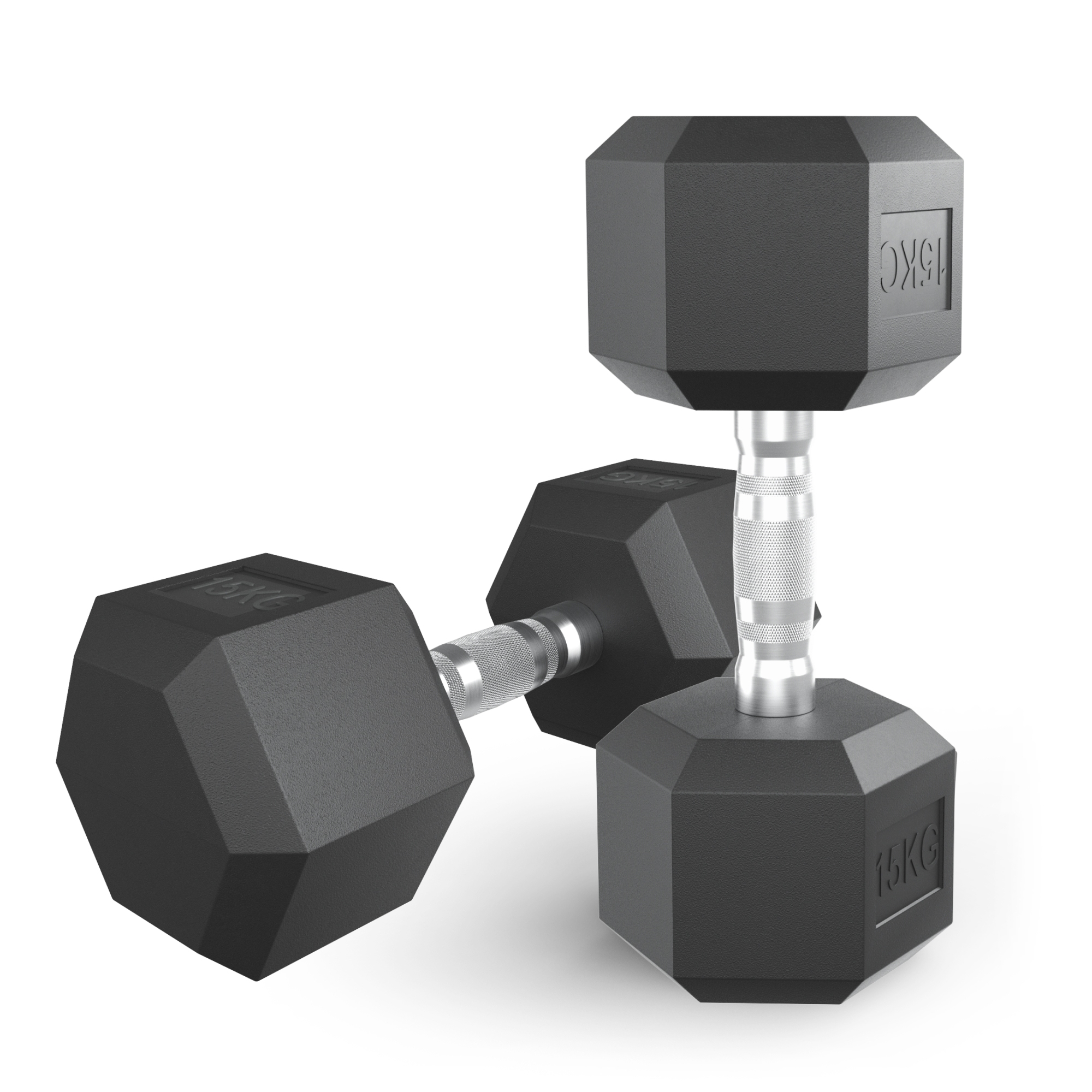 Гантель гексагональная обрезиненная 15 кг UnixFit DBHEX15x2 2 шт 2000_2000