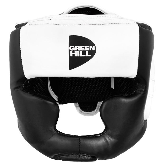 Боксерский шлем Green Hill Poise HGP-9015, черно-белый 700_700