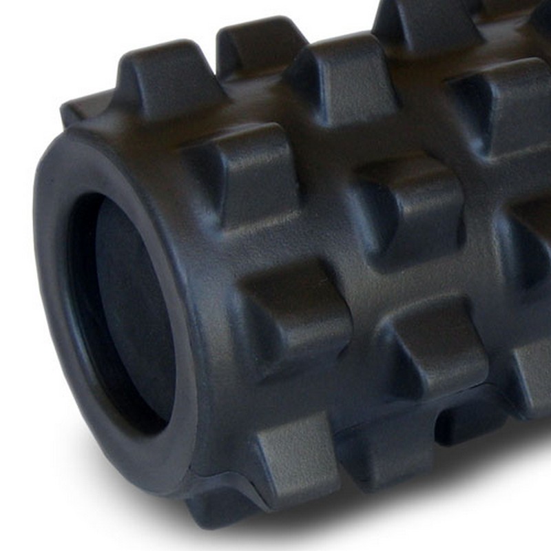 Компактный массажный ролик RumbleRoller Compact RR127 31 см, жесткий, черный 800_800