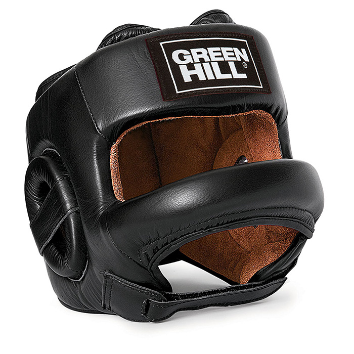 Боксерский шлем Green Hill Fort HGF-9410, черный 700_700
