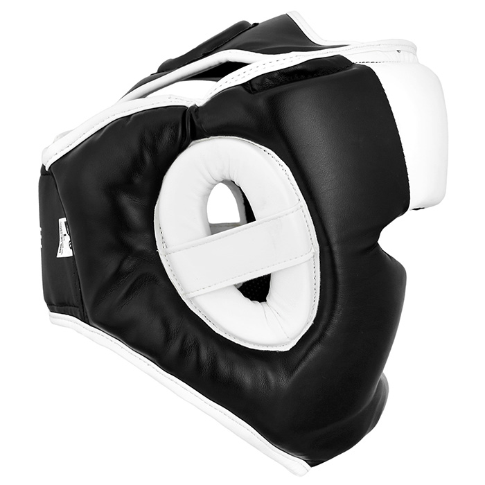 Боксерский шлем Green Hill Poise HGP-9015, черно-белый 700_700