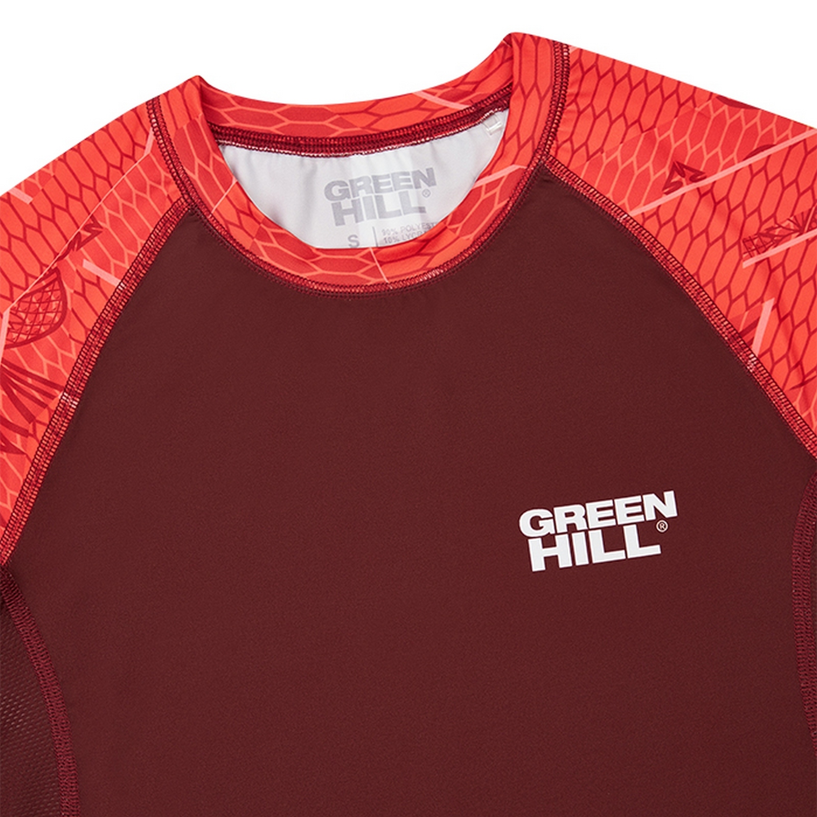 Рашгард Green Hill СОЮЗ ММА РОССИИ RGR MMU-034 красный 1600_1600