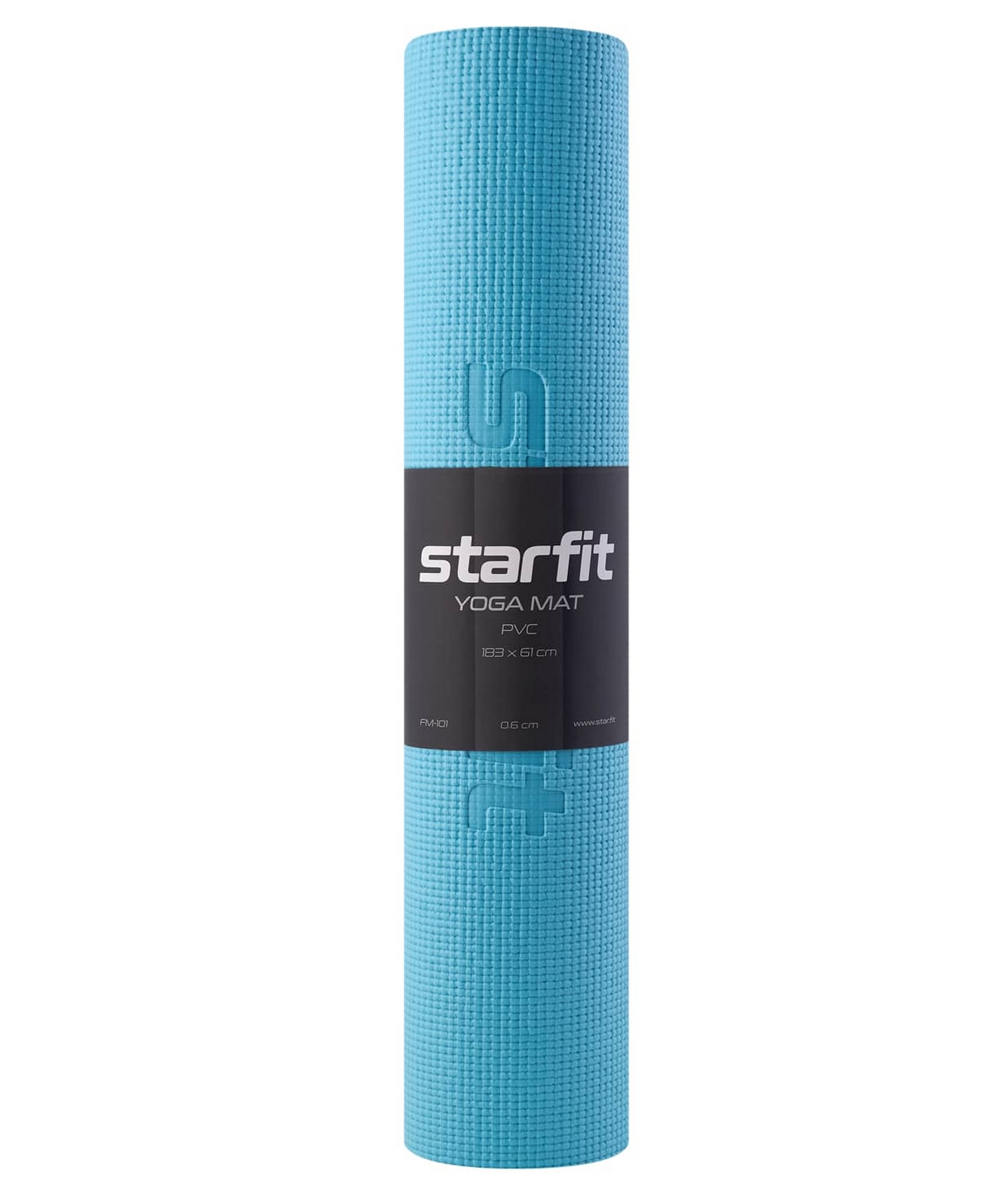 Коврик для йоги и фитнеса 183x61x0,6см Star Fit PVC FM-101 синий пастель 1663_2000