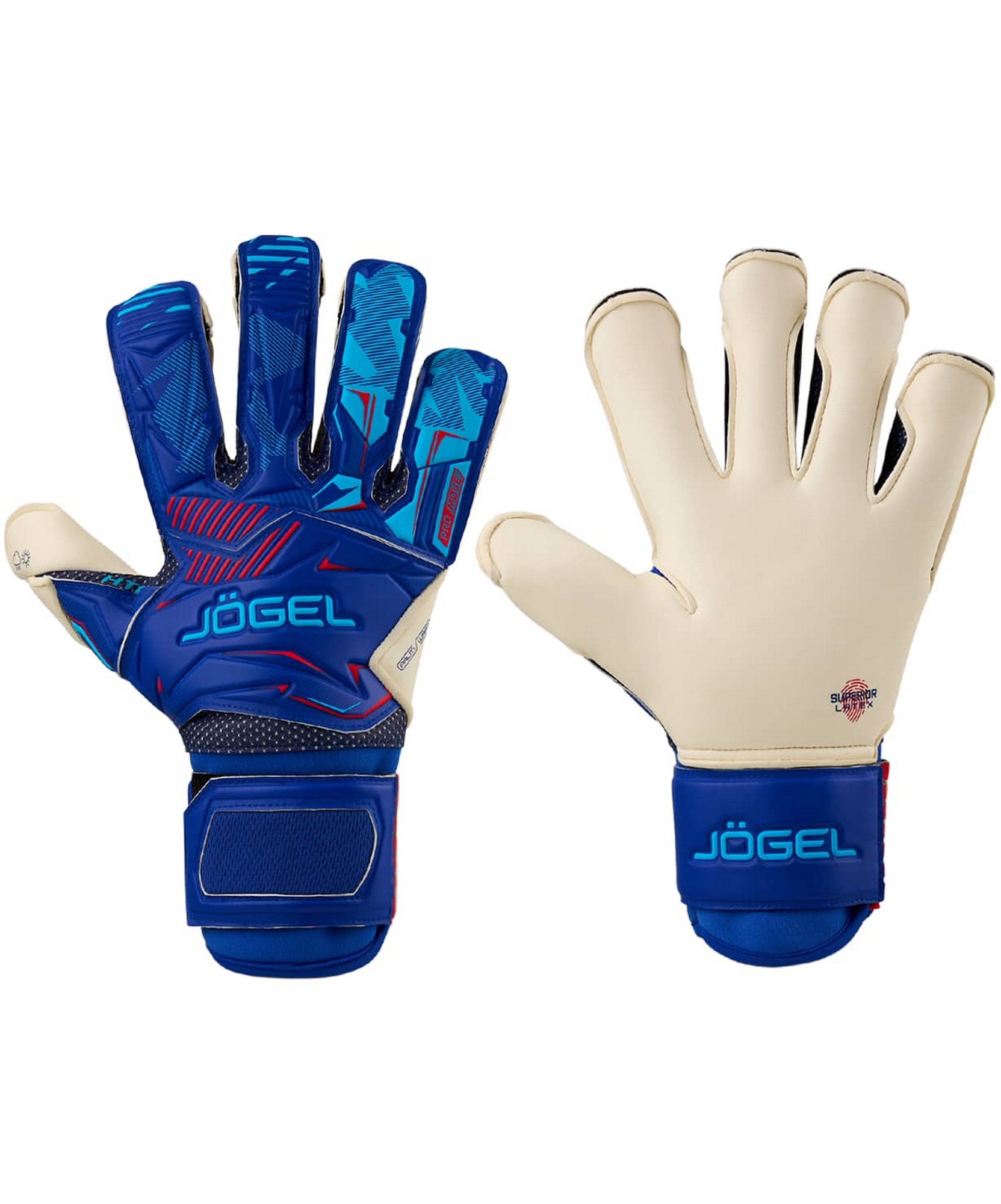 Перчатки вратарские Jogel MAGNUM SL3 Roll-Hybrid синий 1663_2000