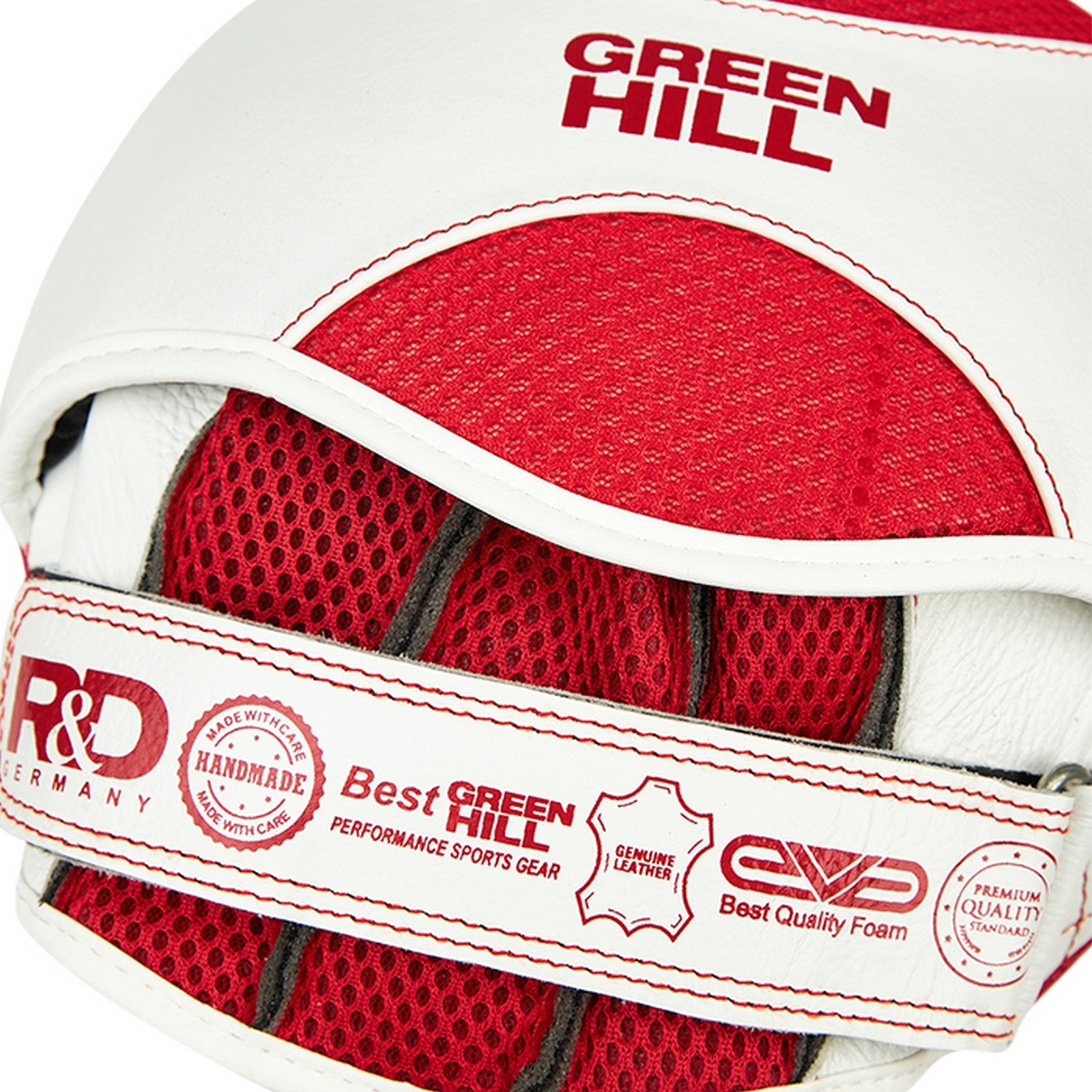 Боксёрские Лапы малые Green Hill CYBER ORBIT FMCO-2021-0019 бело-красный 1600_1600