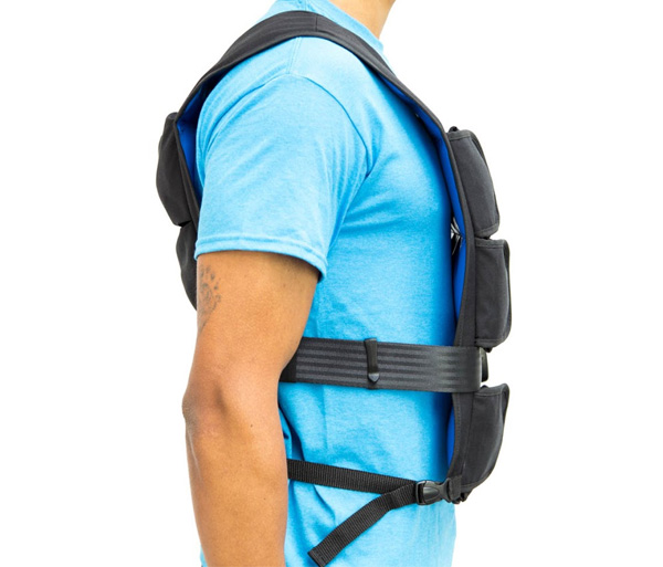 Жилет с отягощением Aerobis blackPack Vest до 25 кг, черный 600_513