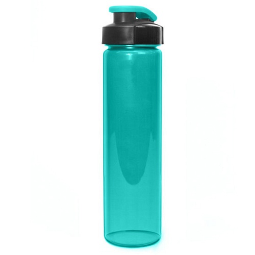Бутылка для воды HEALTH and FITNESS, 500 ml., straight, прозрачно/морской зеленый КК0160 500_500