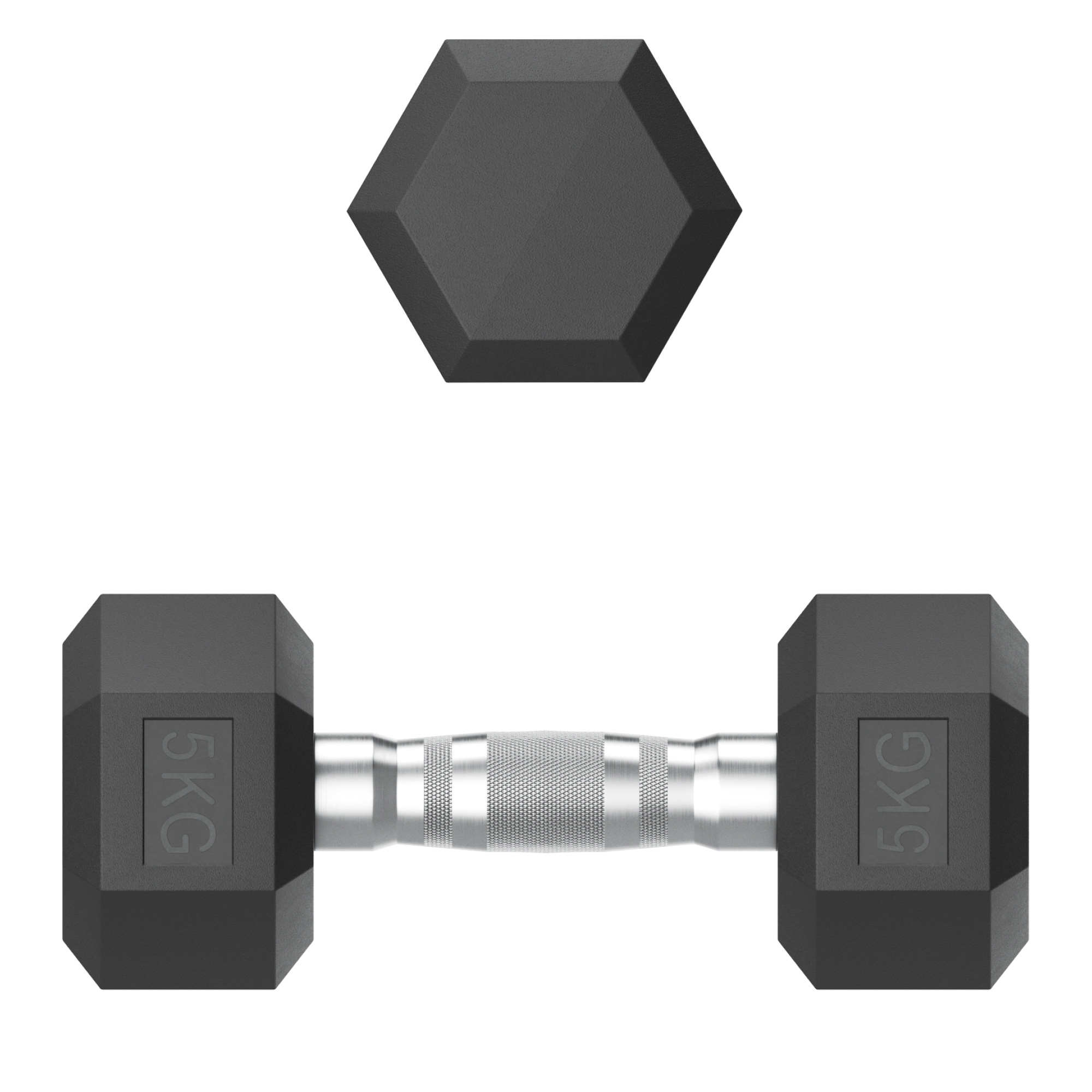 Гантель гексагональная обрезиненная 5 кг UnixFit DBHEX5x2 2 шт 2000_2000