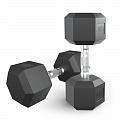 Гантель гексагональная обрезиненная 15 кг UnixFit DBHEX15x2 2 шт 120_120