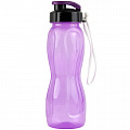 Бутылка для воды 550 мл WOWBOTTLES, шнурок в комплекте, прозрачно/фиолетовый КК0471 120_120