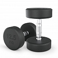 Гантель круглая обрезиненная 12,5 кг UnixFit PRO DBRND12_5PBKx2 2 шт 120_120