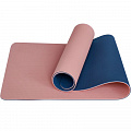 Коврик для йоги 183x61x0,6 см Sportex ТПЕ E33587 розовый\синий 120_120